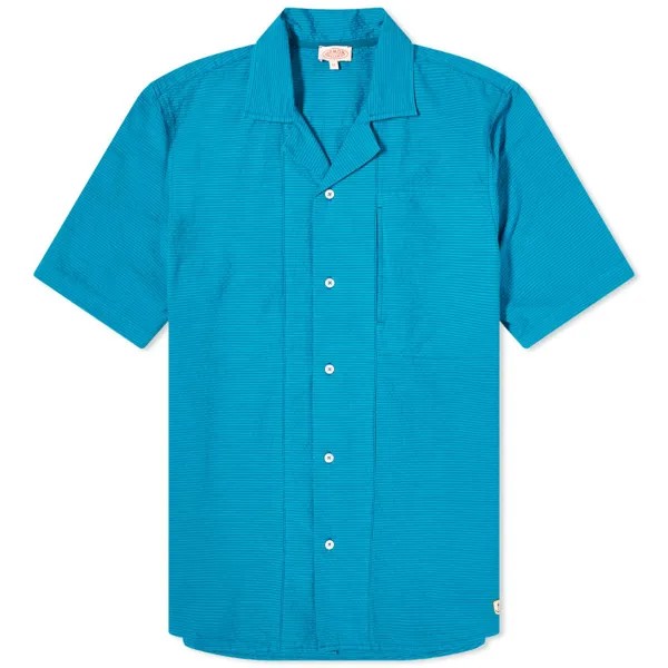 Рубашка с коротким рукавом Armor-Lux Seersucker Vacation Shirt, цвет Deep Lagoon