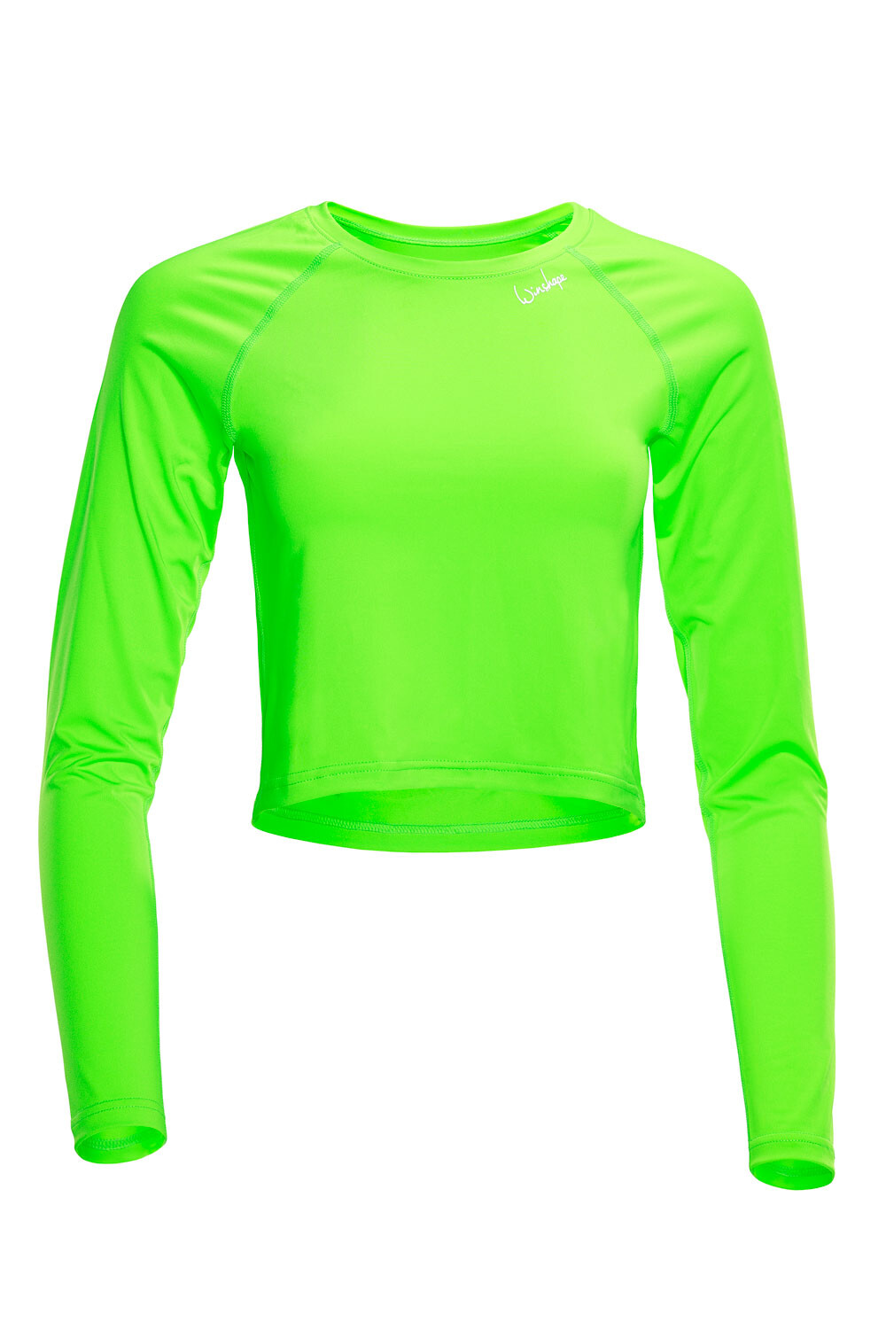 Лонгслив Winshape Functional Light Cropped Long Sleeve Top AET116, неоновый зеленый