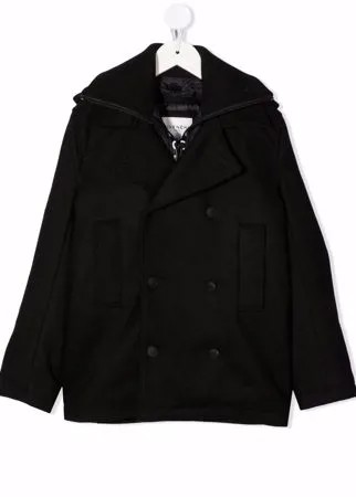 Givenchy Kids двубортное пальто с логотипом