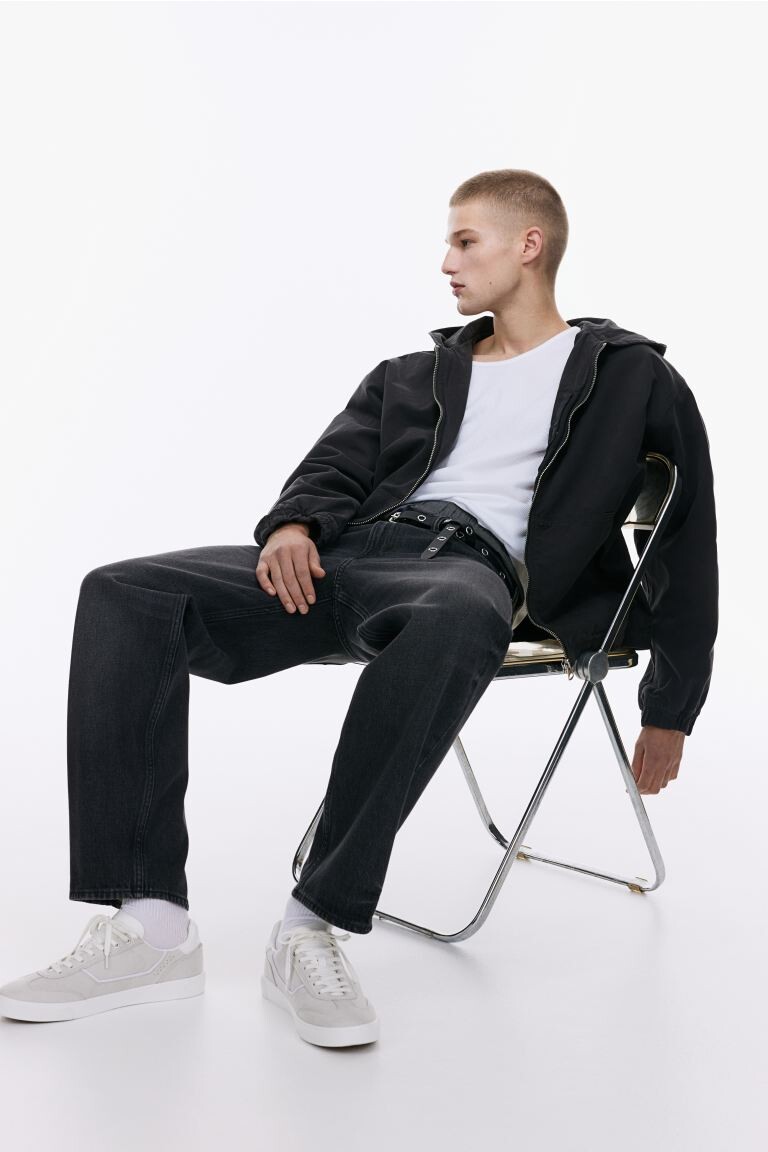 Свободные джинсы H&M, черный