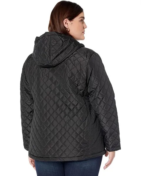 Куртка U.S. POLO ASSN. Plus Size Faux Fur Lined Quilt Jacket, черный