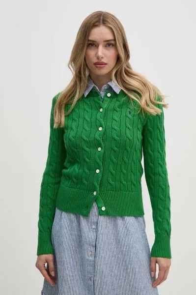 Хлопковый кардиган Polo Ralph Lauren, зеленый