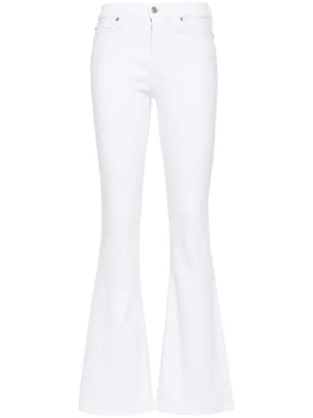 7 For All Mankind расклешенные джинсы средней посадки, белый