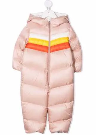 Moncler Enfant дутый комбинезон в стиле колор-блок