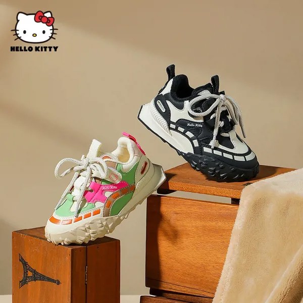 Sanrio/Детская спортивная обувь «Hello Kitty»; Обувь с низким берцем с героями мультфильмов для девочек; Модные Универсальные кроссовки в стиле аниме для студентов; Рождественские подарки