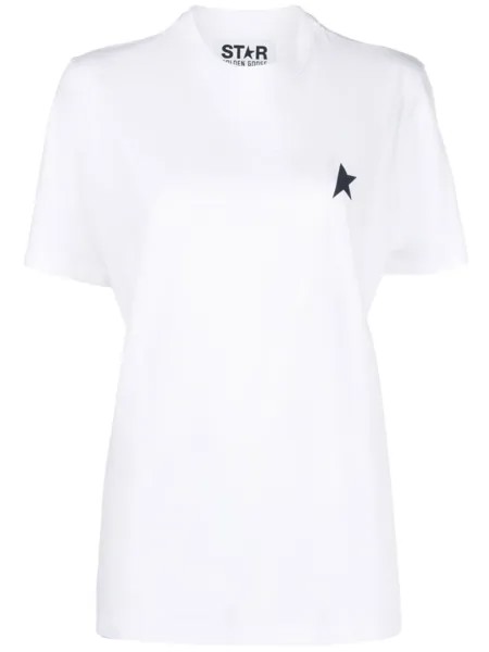 Golden Goose футболка с логотипом, белый