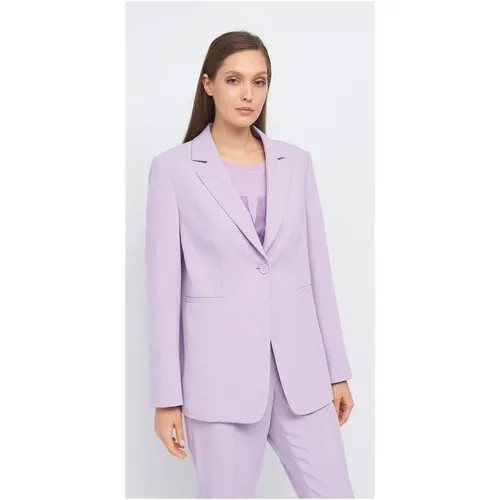 Пиджак Gerry Weber, средней длины, силуэт прямой, размер S, фиолетовый