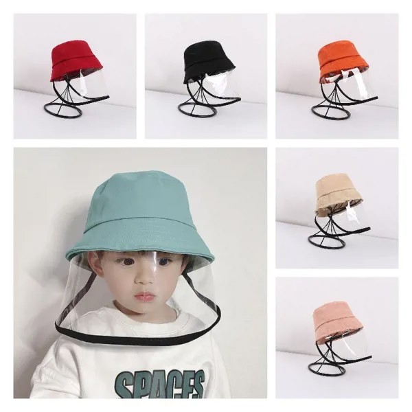 Защитная шляпа против срыгивания пылезащитный чехол для мальчиков и девочек маска на все лицо весенне-летняя детская Солнцезащитная шляпа ...