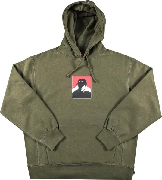 Толстовка Supreme Portrait Hooded Sweatshirt 'Dark Olive', зеленый