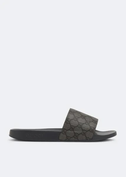 Шлепанцы GUCCI GG slides, серый