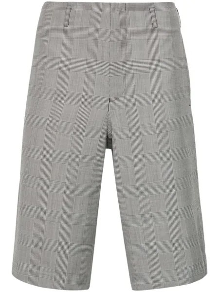 Comme des Garçons Homme Plus шерстяные шорты в клетку, черный