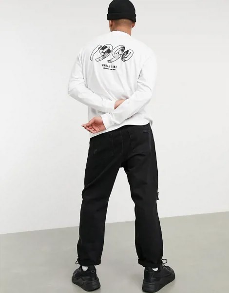 Белый лонгслив Carhartt WIP x Relevant Parties Ninja Tune Records