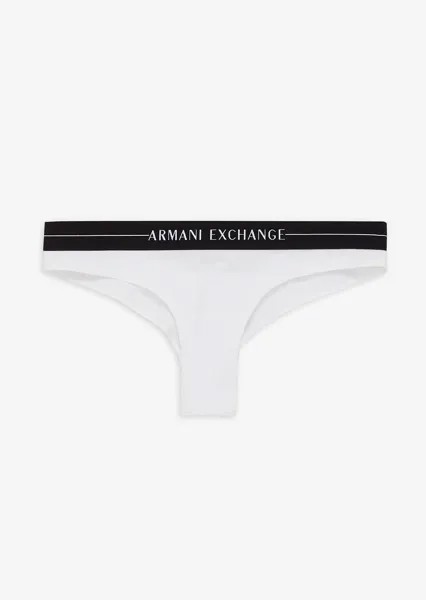 Трусы-брифы из эластичного хлопка с логотипом Icon Armani Exchange, белый