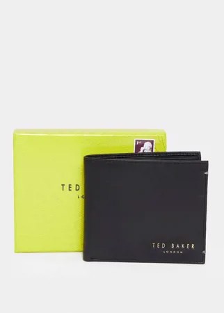 Кожаный складной бумажник черного цвета с отделением для монет Ted Baker Harvys-Черный цвет