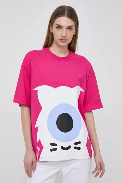 Хлопковая футболка из коллаборации с Darcel Disappoints Karl Lagerfeld, роза