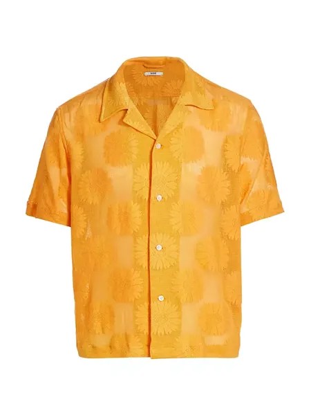 Кружевная рубашка с подсолнухом Bode, золотой