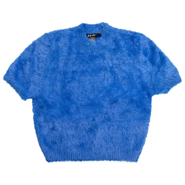 Топ Ksubi Cyber Knit Short-Sleeve Top, синий