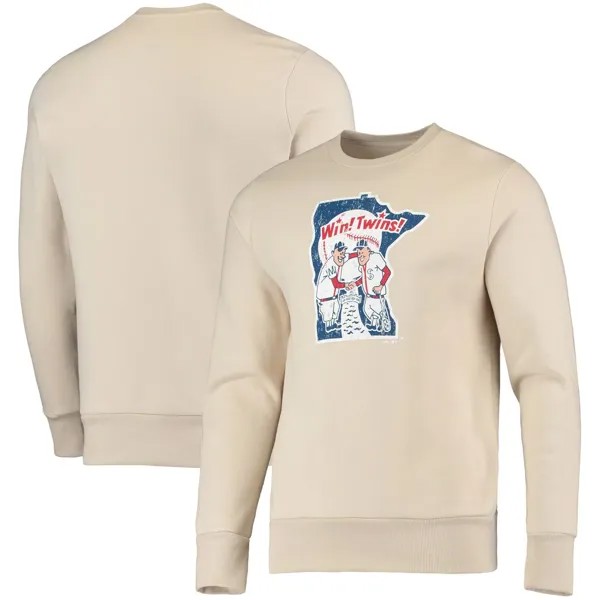 Мужской флисовый пуловер Majestic Threads Oatme Minnesota Twins, толстовка