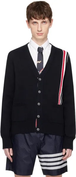 Темно-синий кардиган в полоску RWB Thom Browne