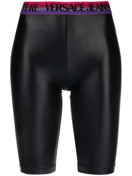 Versace Jeans Couture облегающие шорты с логотипом, черный