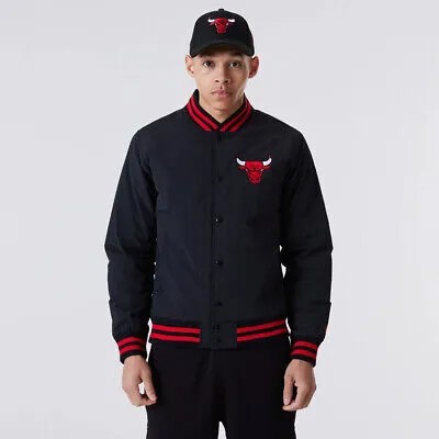 Мужская куртка-бомбер с логотипом New Era NBA Chicago Bulls черный