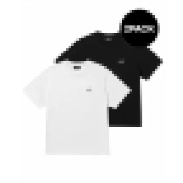 NERDY Blank Small Logo Short Sleeve T-Shirt 2PACK White/Black