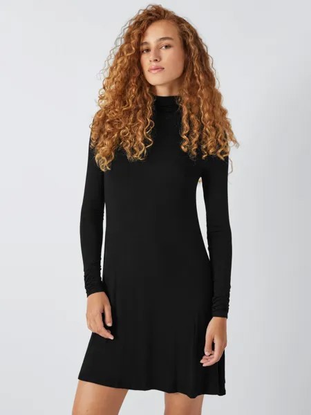 Расклешенное платье из джерси John Lewis ANYDAY, черный