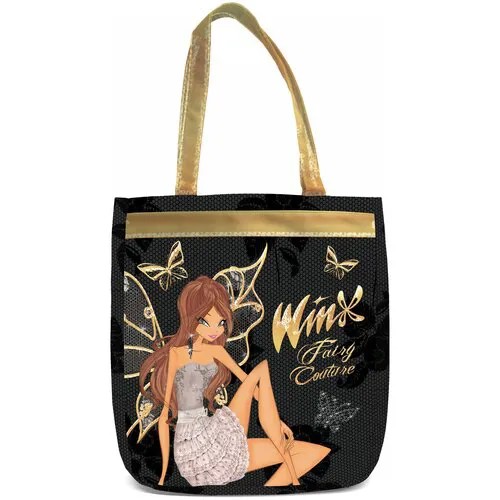 Сумка-шоппер Winx Fashion, 38*31*12см, 1 отд., жен., черная