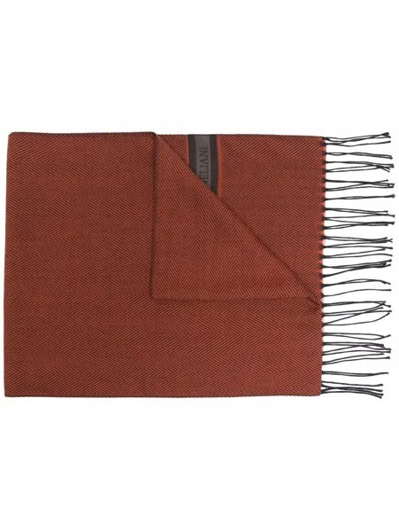 Corneliani шарф из смесовой шерсти с вышитым логотипом