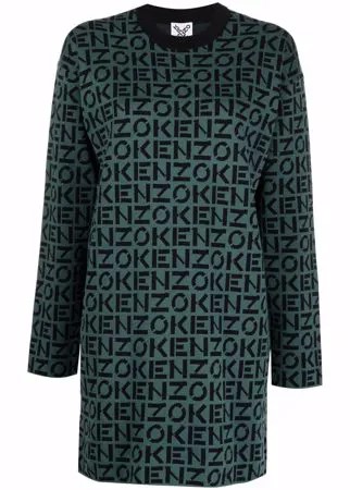 Kenzo платье-свитер с монограммой