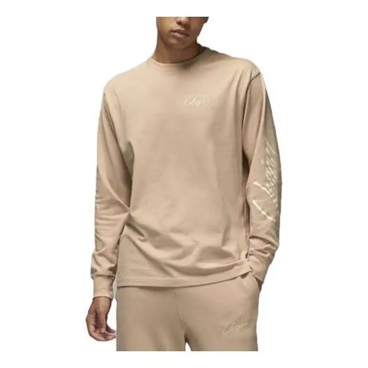 Футболка Air Jordan Long-Sleeve Tee x Union 'Bio Beige', бежевый