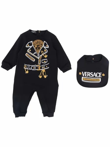 Versace Kids комбинезон для новорожденного с принтом Medusa