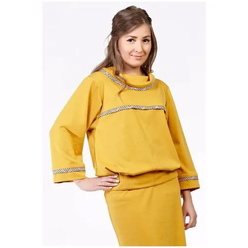 Блуза  Setty'S Collection, повседневный стиль, размер 46, желтый