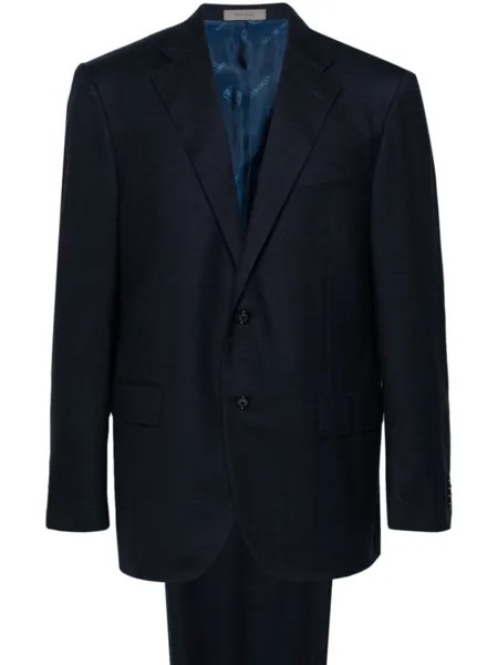 Corneliani костюм из вирджинской шерсти с однобортным пиджаком, синий