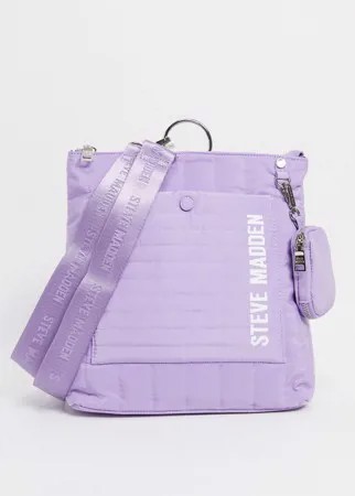 Сиреневый стеганый рюкзак из нейлона Steve Madden Sumba-Фиолетовый цвет