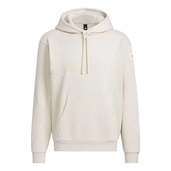 Толстовка с капюшоном из флиса Adidas, белый