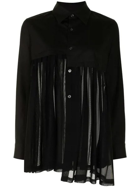 Comme Des Garçons рубашка с контрастными вставками