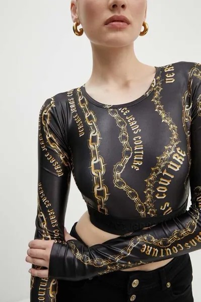 Лонгслив Versace Jeans Couture, черный