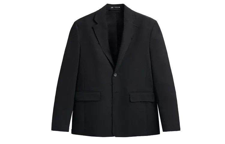 Деловой костюм мужской черный Zara, черный