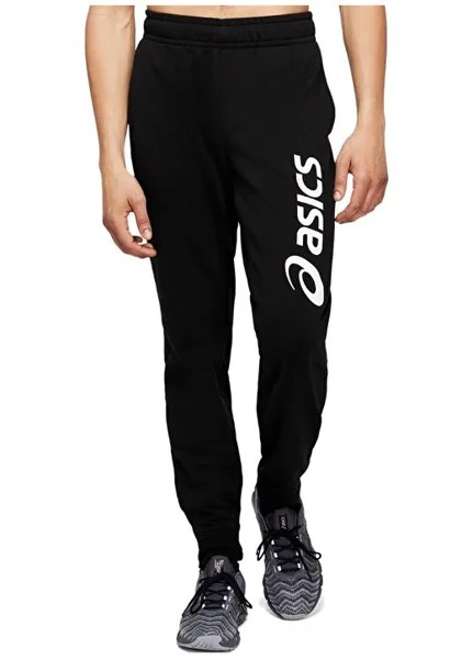 Мужские спортивные штаны чёрно-оранжевого цвета 2031A977-005 ASİCS BİG LOGO Asics, черный