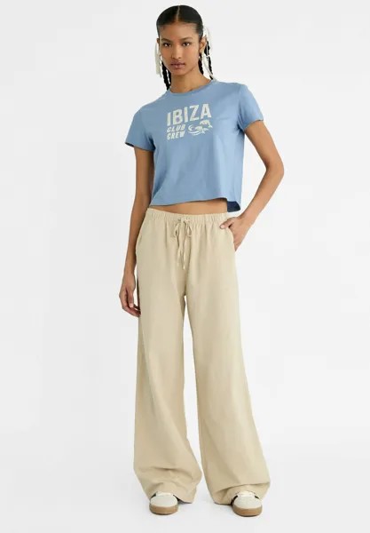 Брюки LOOSE-FITTING Stradivarius, цвет Stone