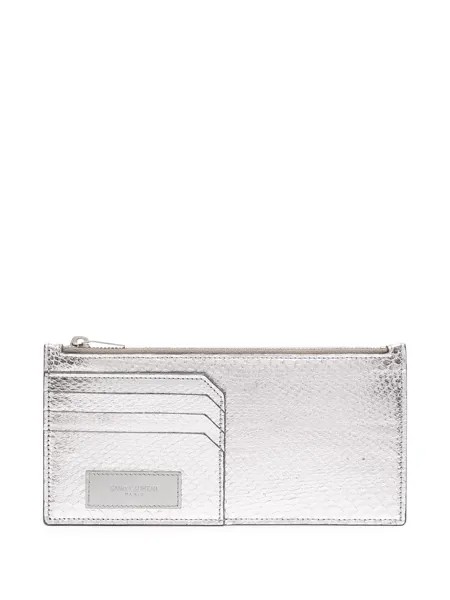 Yves Saint Laurent Pre-Owned кошелек с тиснением под змеиную кожу и нашивкой-логотипом