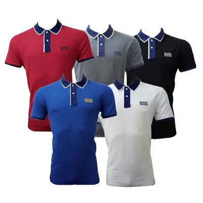 Hugo Boss Мужская футболка-поло с коротким рукавом Slim-Fit Designer Logo Paddy Pro Polo