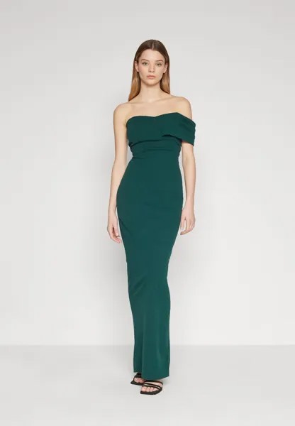 Вечернее платье Aspen One Shoulder Maxi WAL G., цвет forest green