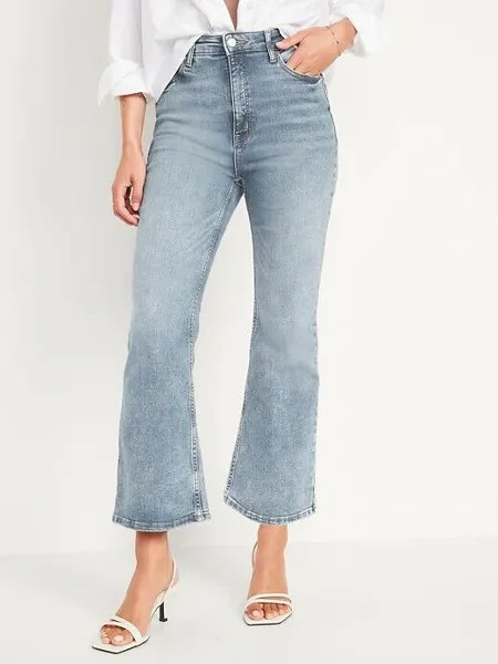 Укороченные джинсы-клеш Old Navy с завышенной талией, размер 30