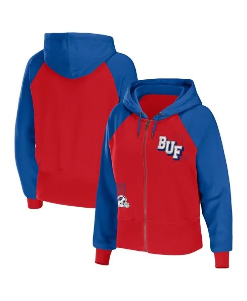 Женская красная худи с молнией во всю длину и цветными блоками Buffalo Bills WEAR by Erin Andrews, красный