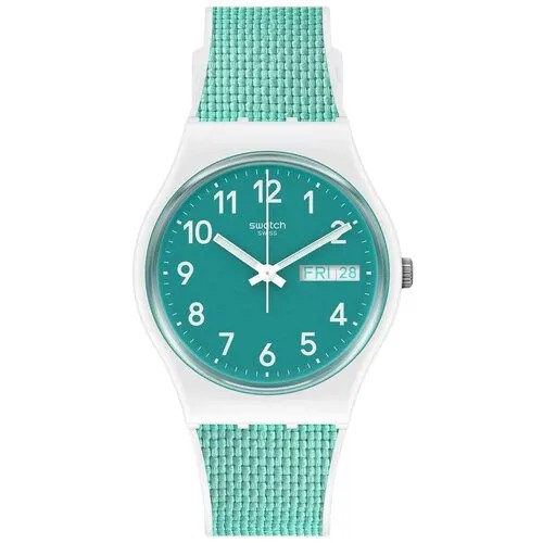 Наручные часы swatch Gent, белый, бирюзовый