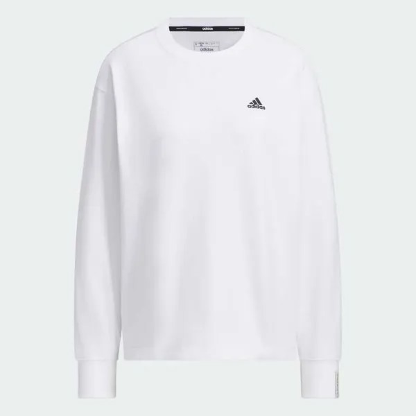 Лонгслив Adidas Essentials Plus Small Logo, белый