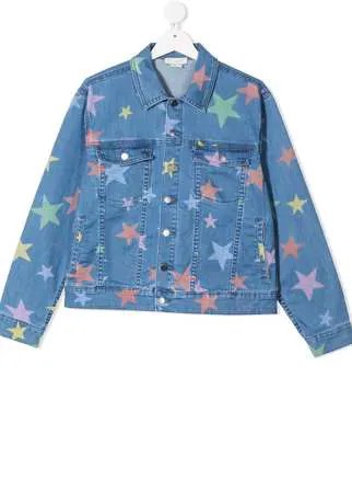 Stella McCartney Kids джинсовая куртка с принтом