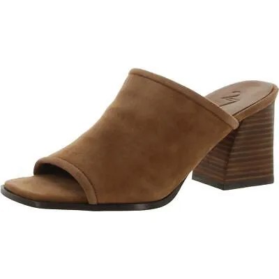 Натуральная кожа Nolla Womens Nolla Leather Square Toe Slip On Heels Shoes BHFO 6352